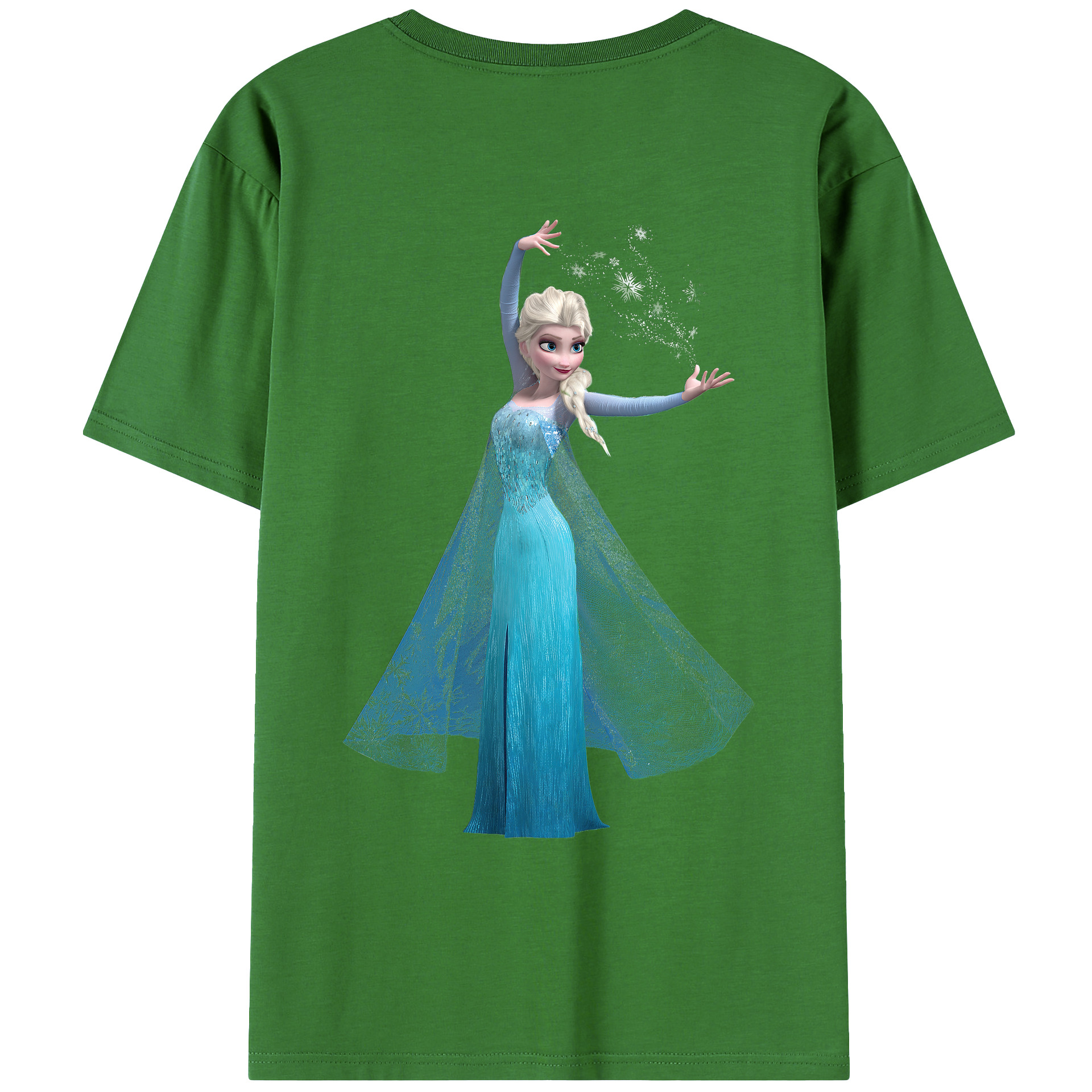 （画像用） アナと雪の女王 アンナ エルサ Frozen Anna Elsa レディース半袖Tシャツ(バックプリント)